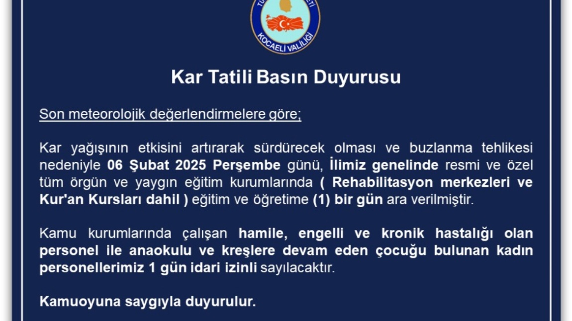 KAR TATİLİ